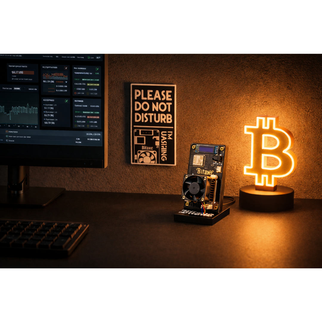 Bitaxe “Do Not Disturb I'm Hashing” Panel