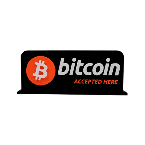 "Bitcoin Accepted Here" Sign
