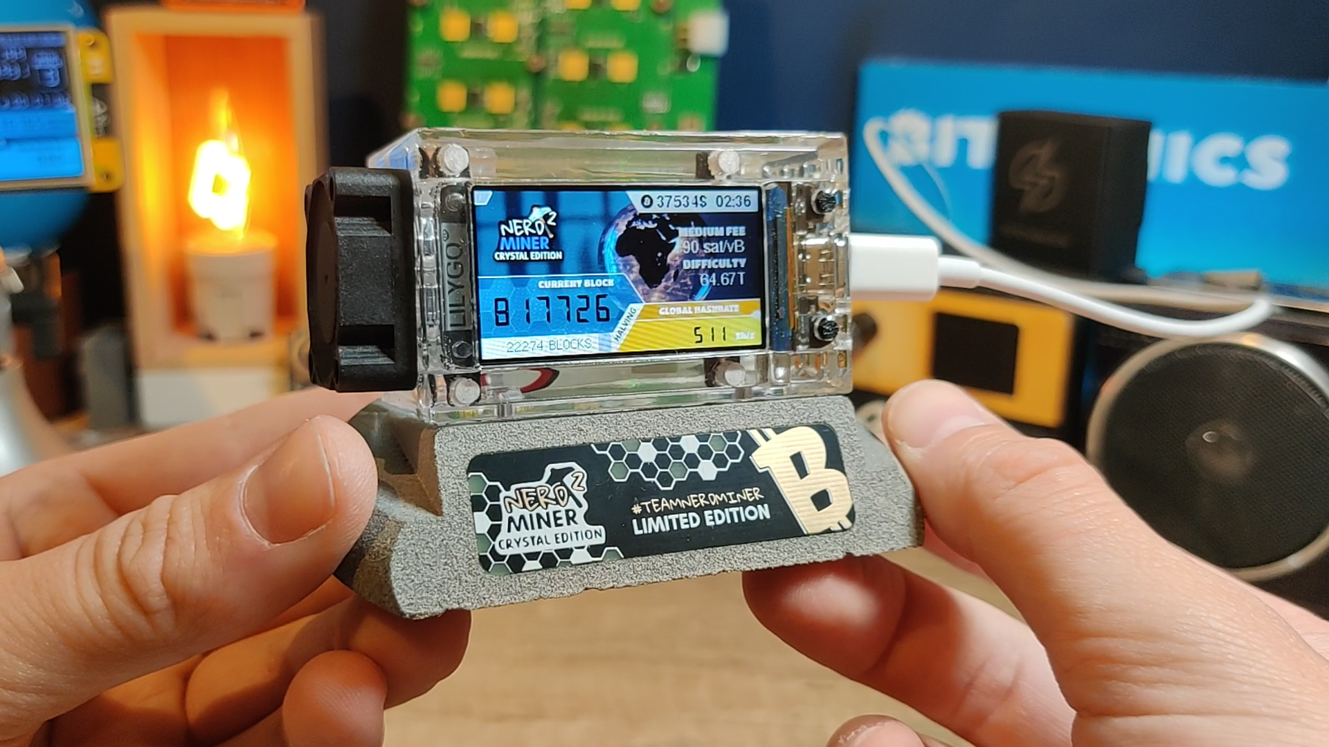 NerdMiner Crystal Edition